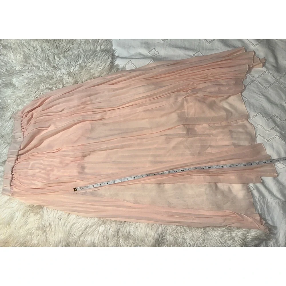 Don’t Ask Why American Eagle | Accordion Pleated Maxi Skirt Pink Sheer OS